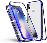 Jonwelsy Funda Huawei P20 Lite, Adsorci?n Magn?tica Bumper Metal con Flip Cover Im?n Construido en, Ultra Delgado Case Vidrio Templado Transparente Back Cover para Huawei P20 Lite (Azul) Jonwelsy Funda Huawei P20 Lite, Adsorci?n Magn?tica Bumper Metal con Flip Cover Im?n Construido en, Ultra Delgado Case Vidrio Templado Transparente Back Cover para Huawei P20 Lite (Azul)