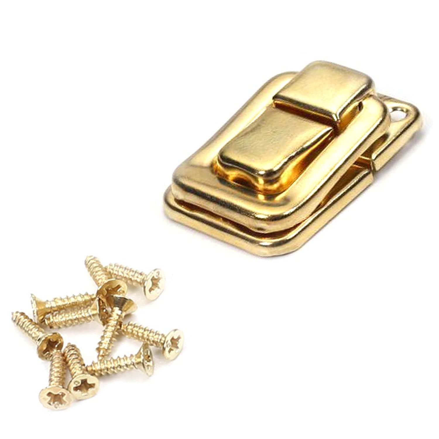Mromax 4Pcs Toggle Catch Lock, 38Mm Retro Decorative Bronze Hasp W Screws For Suitcase Chest Trunk Latch Clasp, Pack Of 4