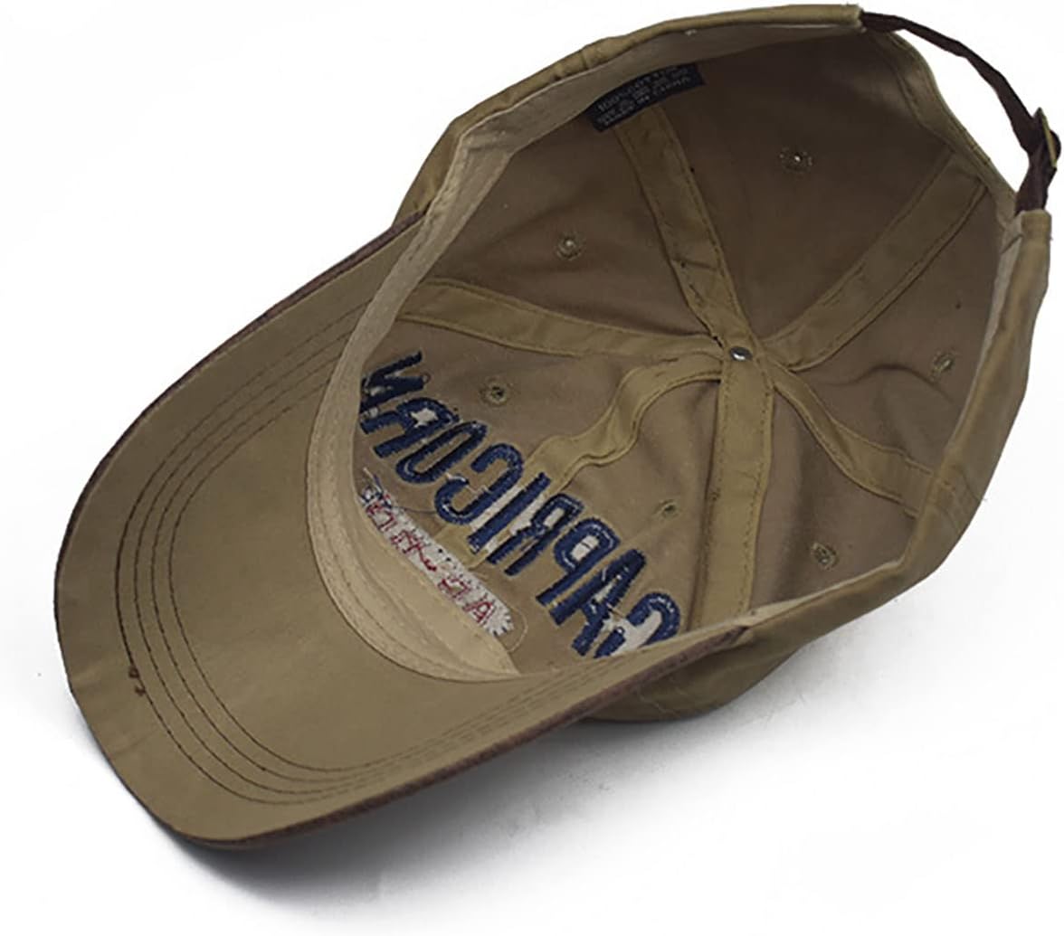 Men's Distressed Vintage Baseball Cap Sun Hat Driver Cap Washed Trucker Hat with PU Leather Front - Image 3