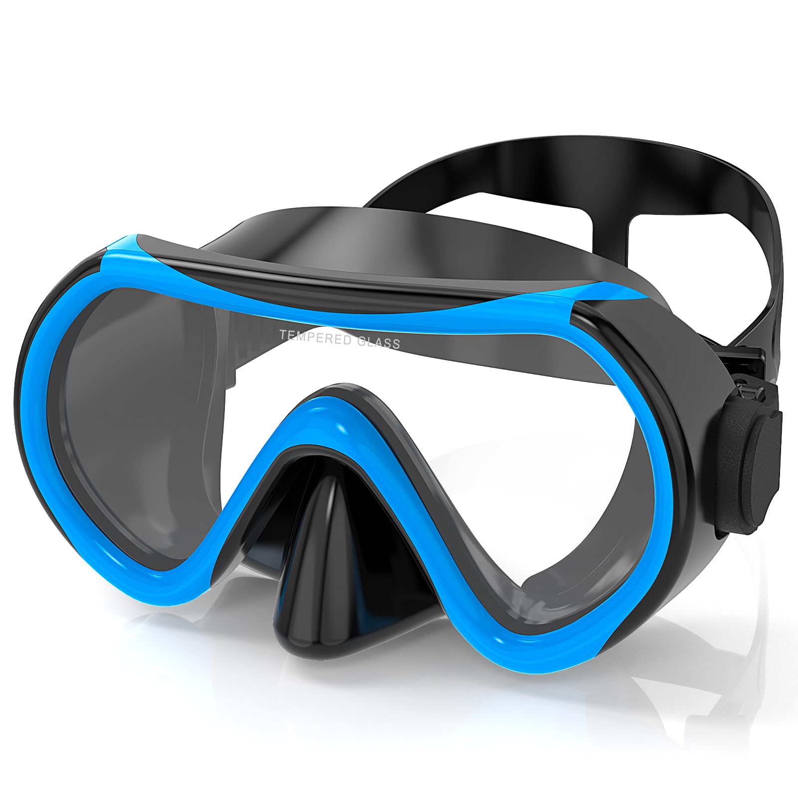 LITTLEJSY Gafas de buceo para niños, panorámicas de 180°, para niños, niñas, adolescentes, antiniebla, máscara de buceo, máscara de esnórquel con cubierta nasal para 4-16 años