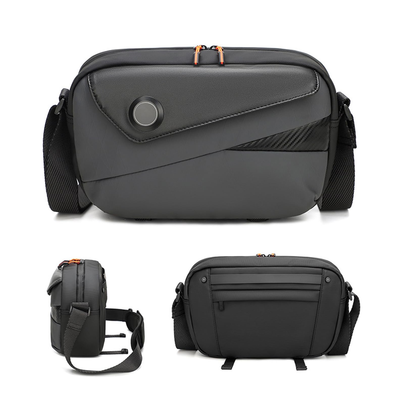 Pratica borsa a tracolla per fotocamera da uomo in poliestere con tracolla regolabile per fotografi all'aperto Design alla moda DSLR borsa a tracolla