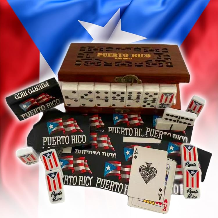Puerto Rico Dominoes Double Six Set & Puerto Rico Cards – Authentic & Premium Quality