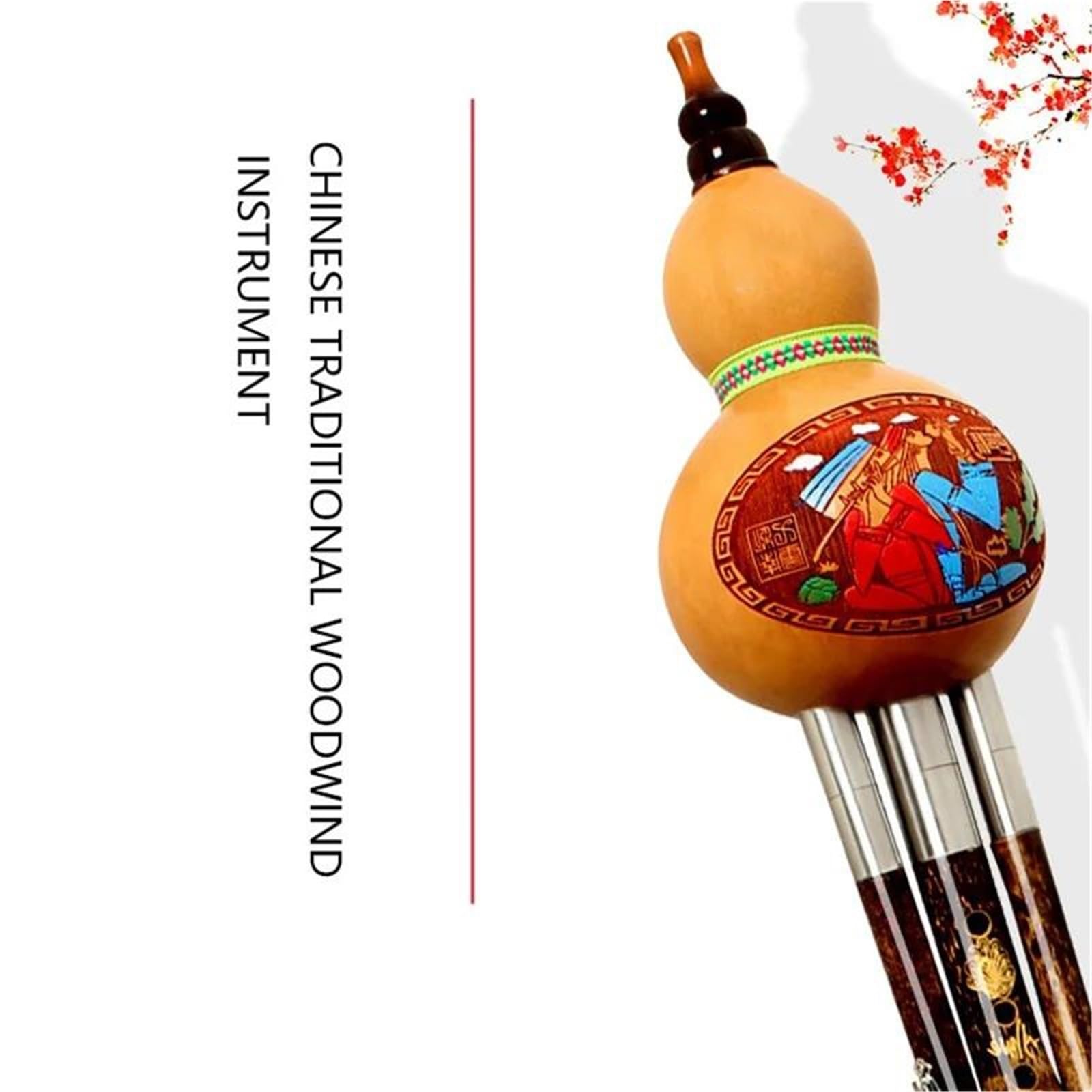 Instrumento De Flauta Hulusi Flauta De Cucurbitáceas De Calabaza De Bambú Negro Hulusi Hecha A Mano China Instrumento Musical Étnico Llave De C BB Con Funda(C)