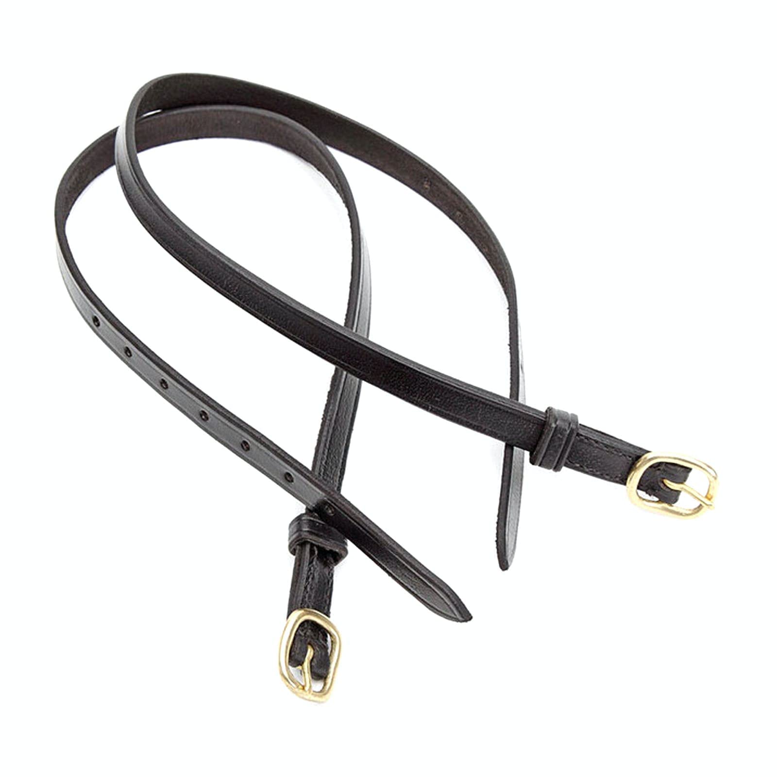 BLENHEIM LEATHER SPUR STRAPS HORSE EQUESTRIAN RIDING CONTROL black size 0.5" Adult