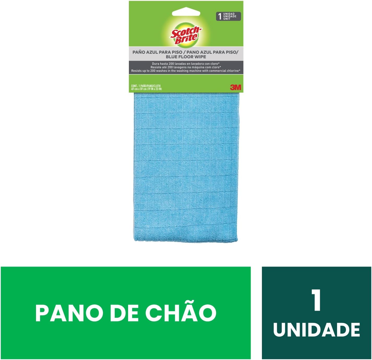 Scotch-Brite, 3M, Super Pano de Chão para Limpeza, Azul - 01 unidade