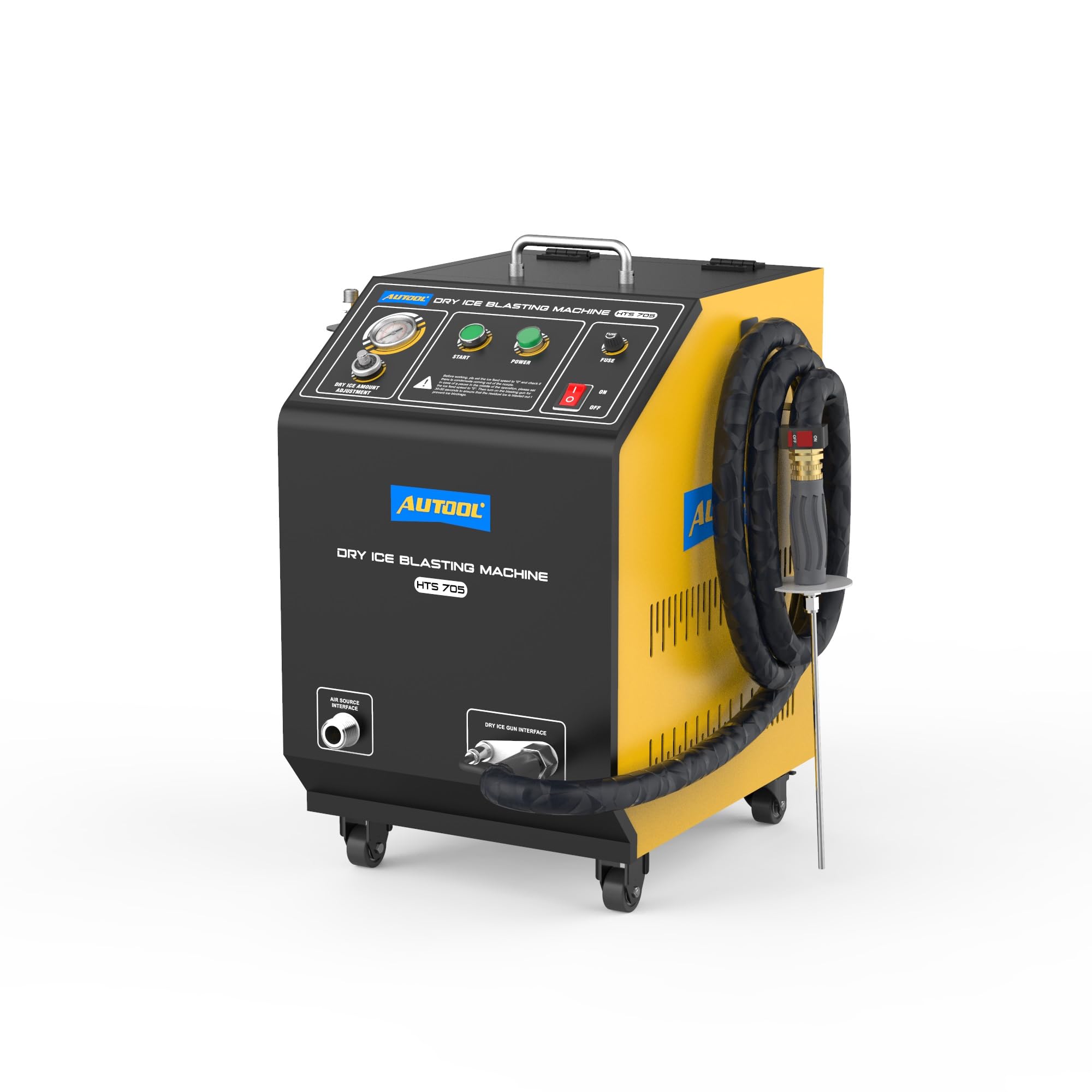 AUTOOL Trockeneis Strahlmaschine, Reinigung von Trockeneisstrahlern, Trockeneis Strahlreiniger, Trockeneis Reinigungsmaschine Blaster, Trockeneis-Reinigungsmaschine für Autos AC220V