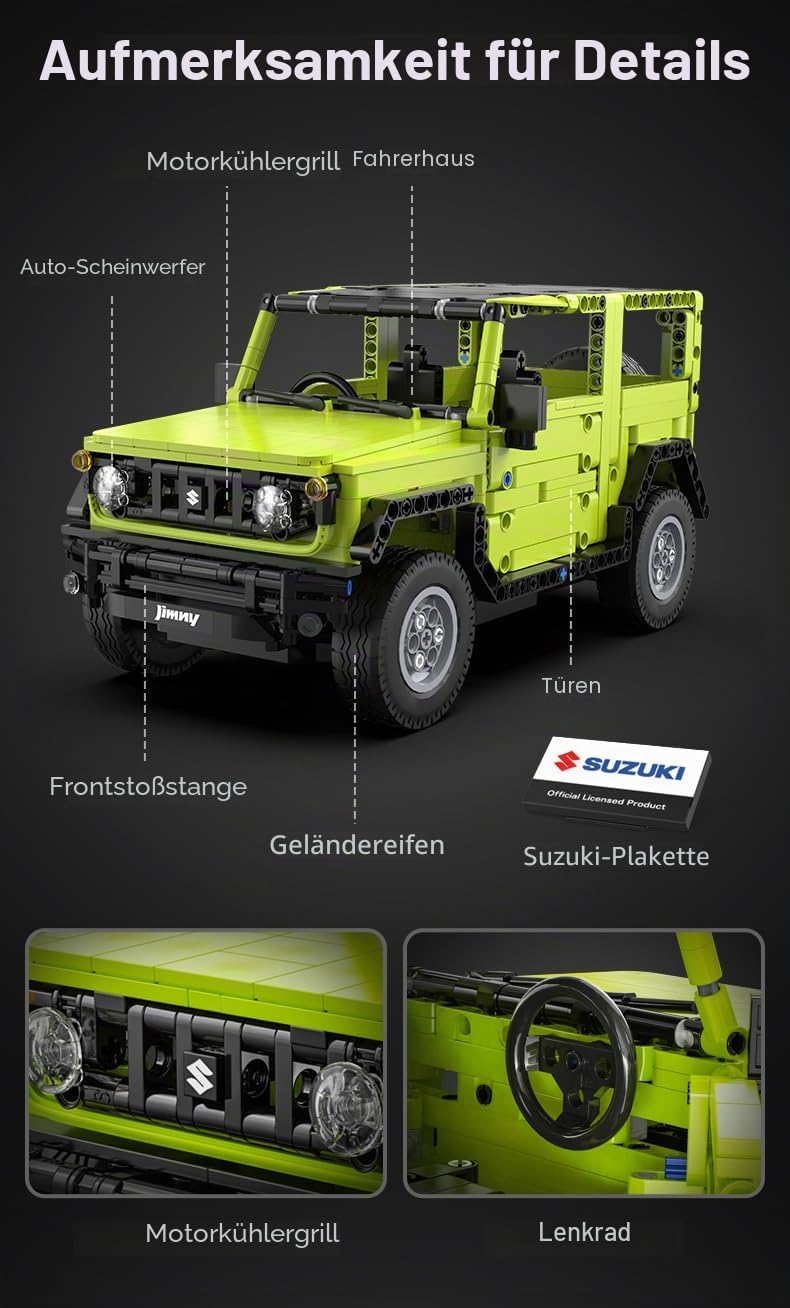 CaDA C51201W blockiert Suzuki Jimny RC ferngesteuertes Off-Road-Auto 579 EL.