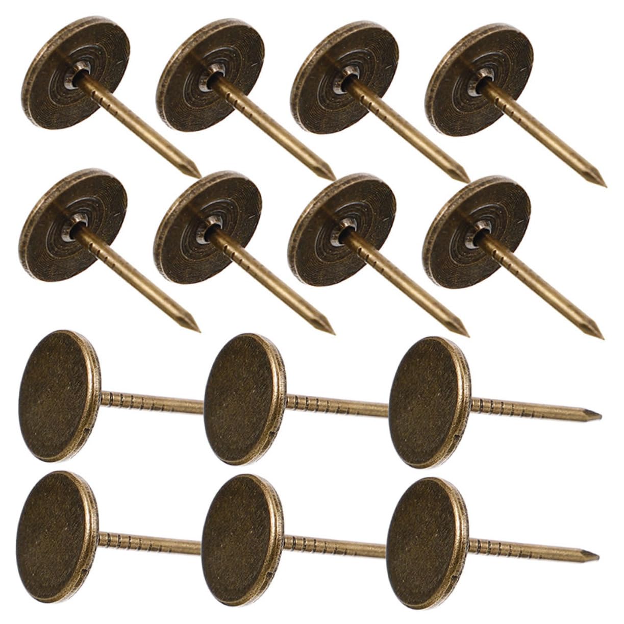 Clavos decorativos de bronce vintage: sujeta tapicería floja y decora paredes con este pack de 150