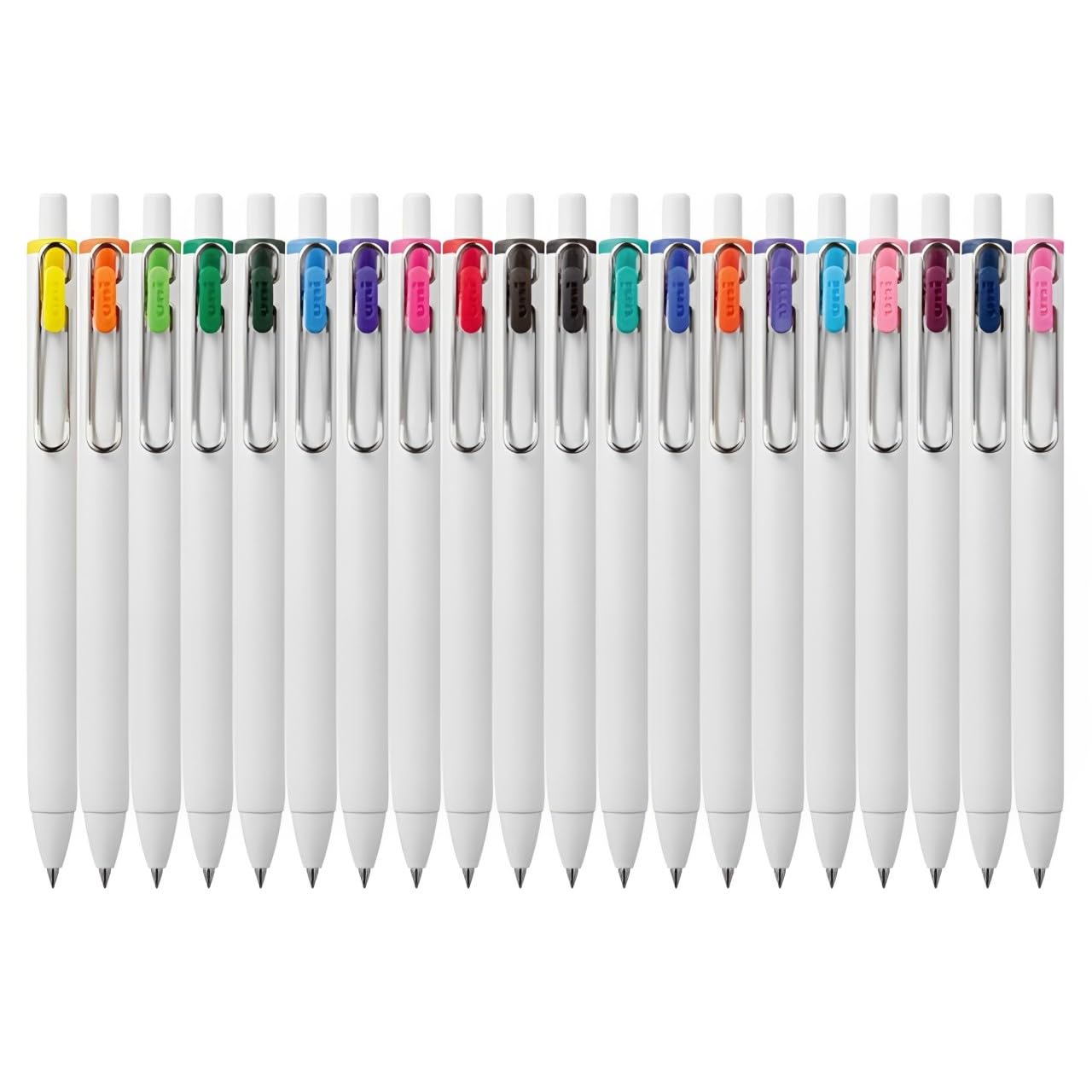 Mitsubishi - Bolígrafo de tinta de gel, Uni-ball One, 0.38 mm, juego de 20 colores