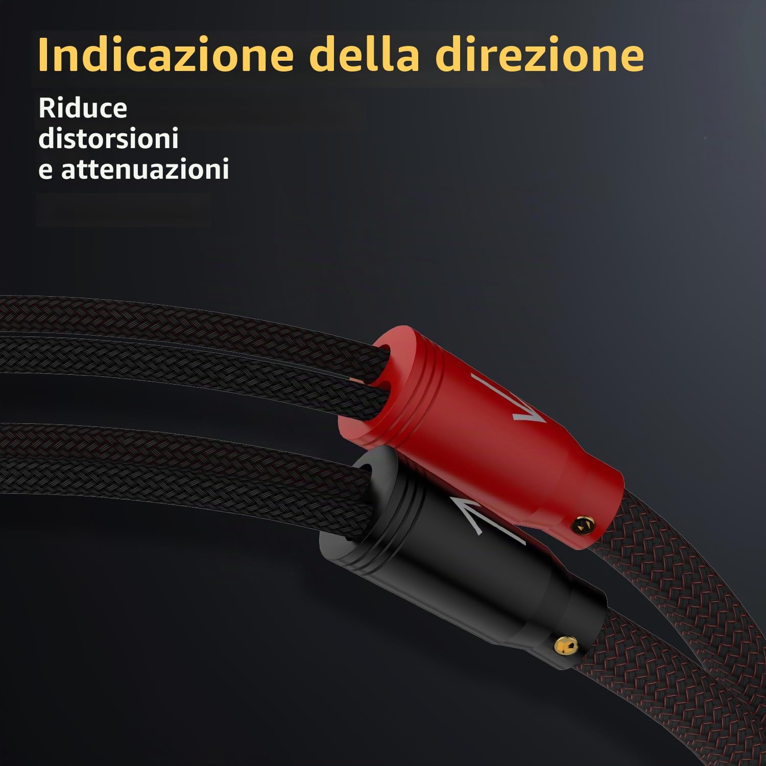 high end cavo per altoparlanti, con connettori a banana placcati in oro cavo casse audio (2 m, 1 Coppia)