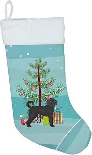 Caroline's Treasures Black Labradoodle - Calcetines colgantes para árbol de Navidad, decoración de fiesta de Navidad, decoración familiar de