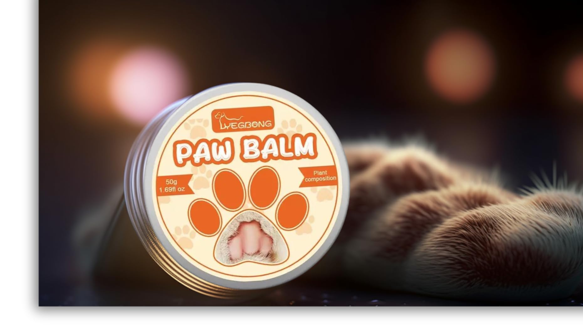 Pawsitive Relief: All-Natural Soothing Paw Balm for Dogs - Protects & Heals Dry, Cracked Pads - Safe & Organic Ingredients