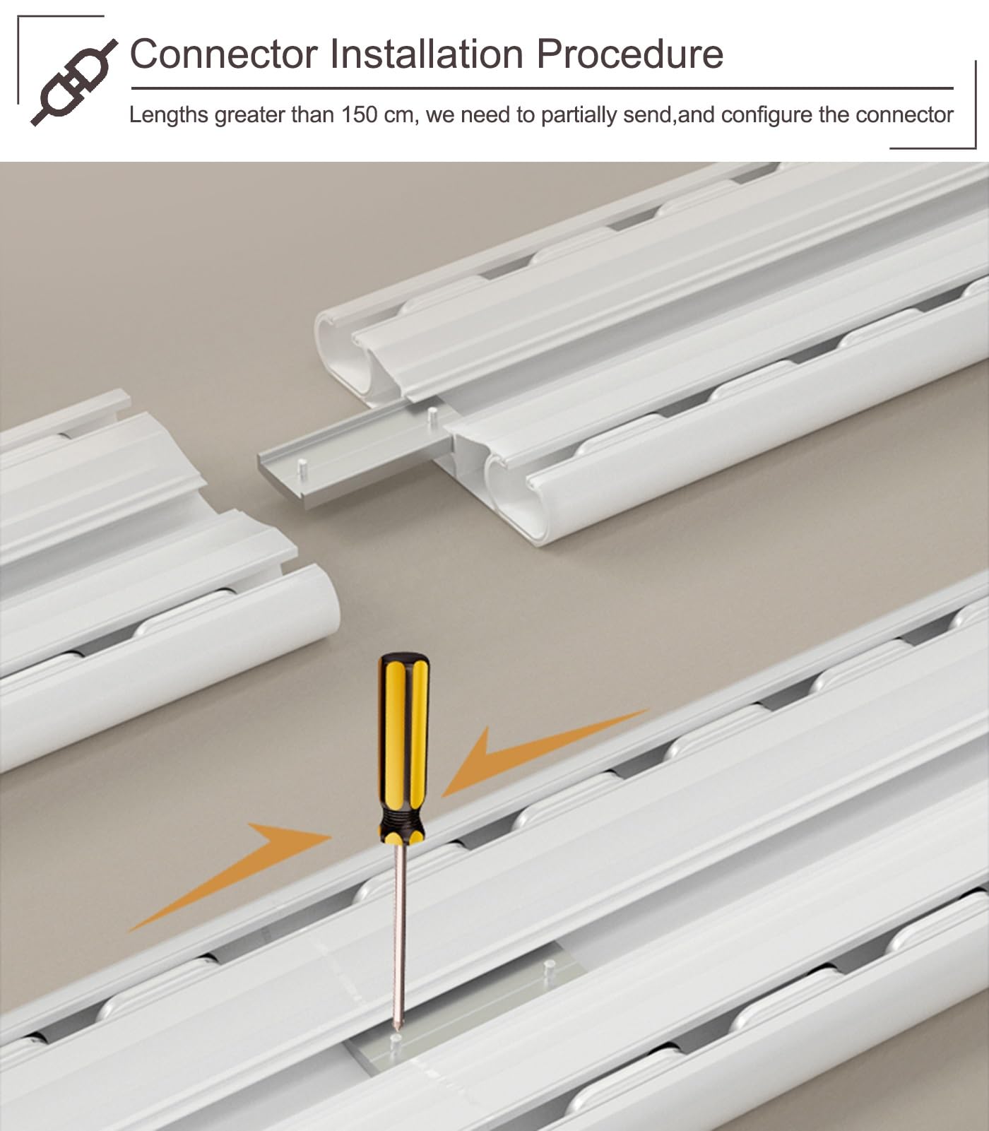 Doppelläufiges Deckenschienensystem – 2,5 m verdunkelnde Gardinenstange mit Rollhaken, ideal für Küchen- und Wohnzimmer-Trennwände & stilvolles Design