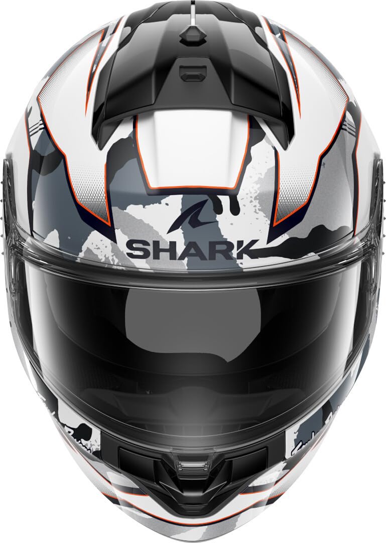 Shark, Casco Moto Integrale RIDILL 2 MATRIX x TROY LEE DESIGN CAMO White Silver Red, M