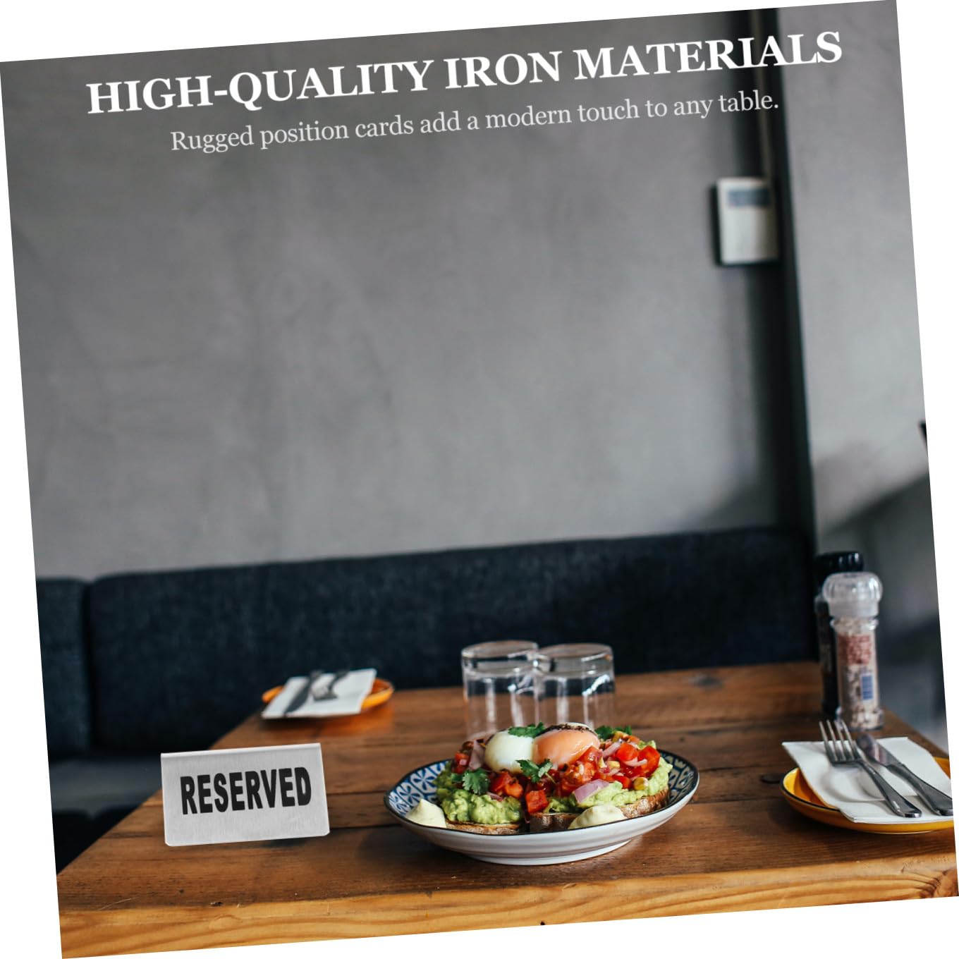 4piezas Placas De Matrícula Del Andén De Acero Inoxidable Tarjetas De Para Mesas De Restaurante Tarjetas De De Doble Cara Para Decoración De Mesa
