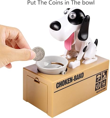 Miniatura 2 de Robotic Dog Piggy Bank - Caja de dinero de juguete para masticar monedas, la mejor Navidad, Año Nuevo, regalo de cumpleaños para niños y niñas (6