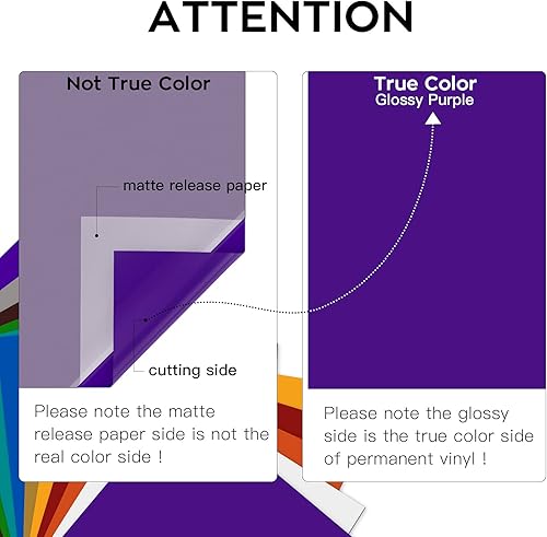 Miniatura 137 de Vinilo para Cricut – Juego de hojas de vinilo adhesivas permanentes – Hojas de vinilo de 12 x 12 pulgadas / 30.48 x 30.48 cm. y hojas de cinta de 12