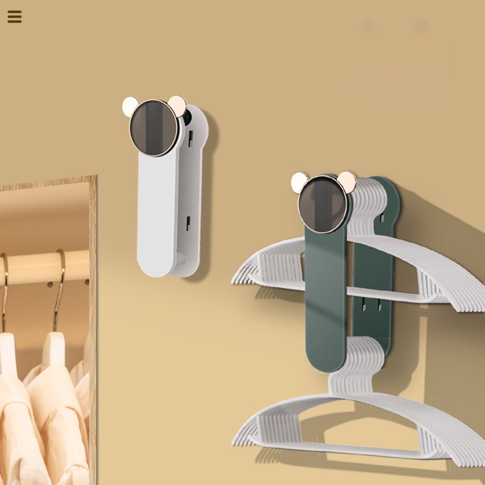 Organizador Habitacion Perchas Adhesivas, Colas De Pato, Hang Tab