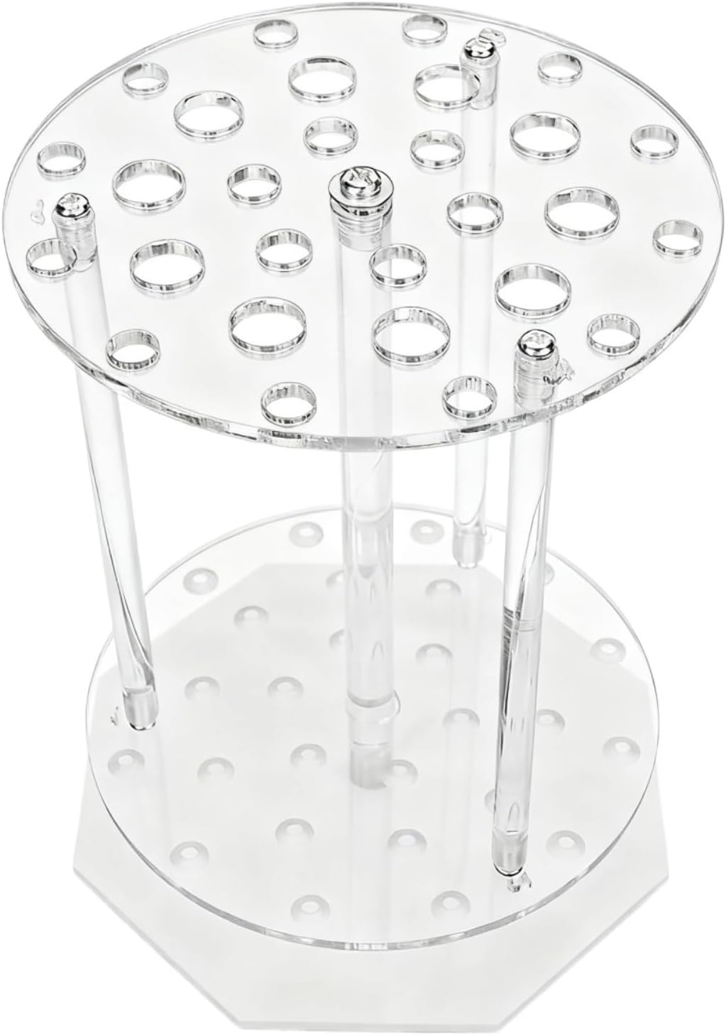 Tube Rack Acrylic Round Test Tube Rack 28 Hole Rotating Pipette Holder Science