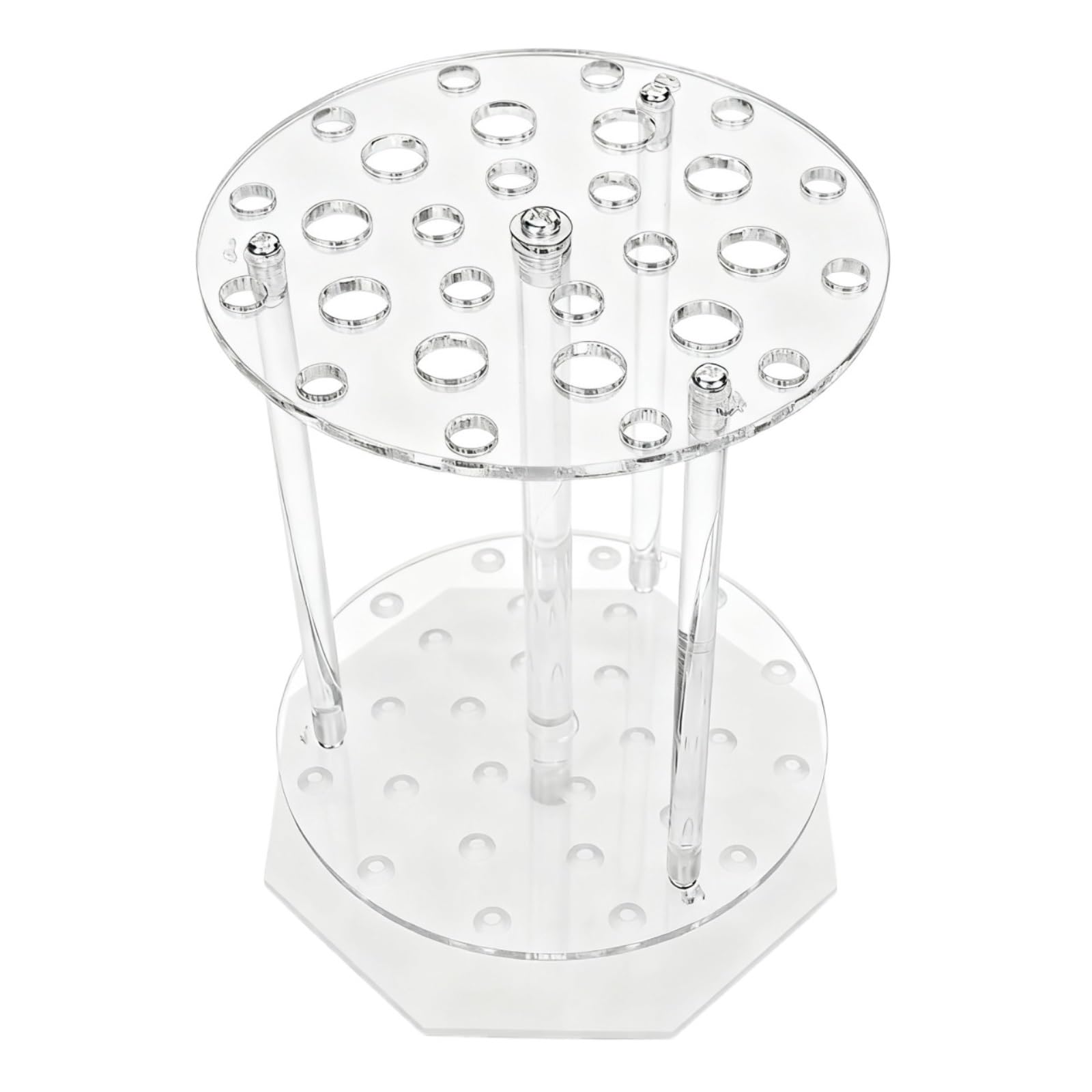 CVdrtyED Classroom Test Tube Rack Acrylic Round Test Tube Rack 28 Hole Rotating Pipette Holder Scientific Experiments
