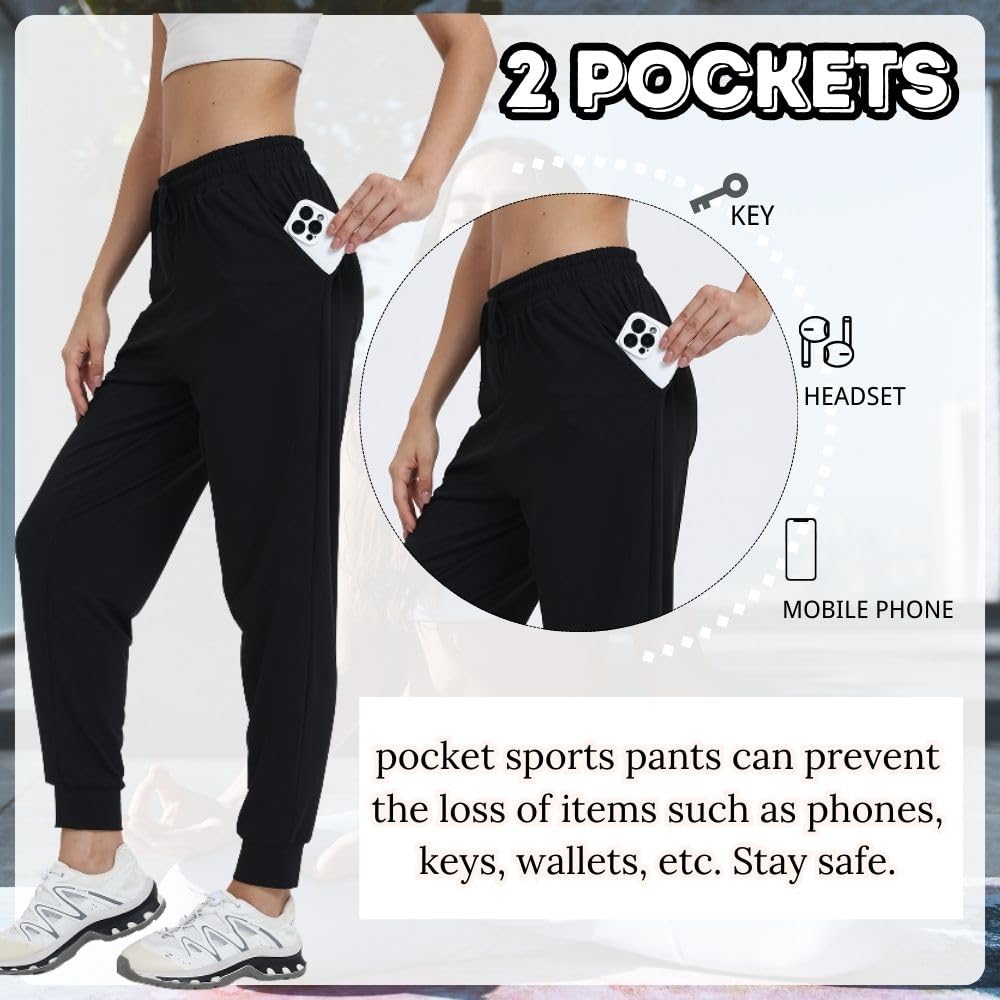 Paquete de 3 pantalones deportivos para mujer, pantalones largos de entrenamiento, fitness, cintura alta, deportes, yoga, ocio, ocio, con bolsillos