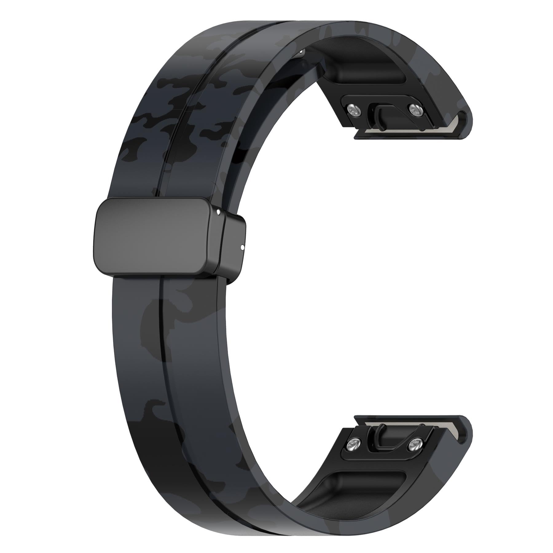 Compatibile con Garmin Fenix 7 Band 22 mm Camouflag facile da montare cinturino di ricambio in silicone per 5/Fenix 5 Plus/Fenix 6/Fenix 6 Pro/Forerunner 935/Forerunner 945/Approach S60/Quatix