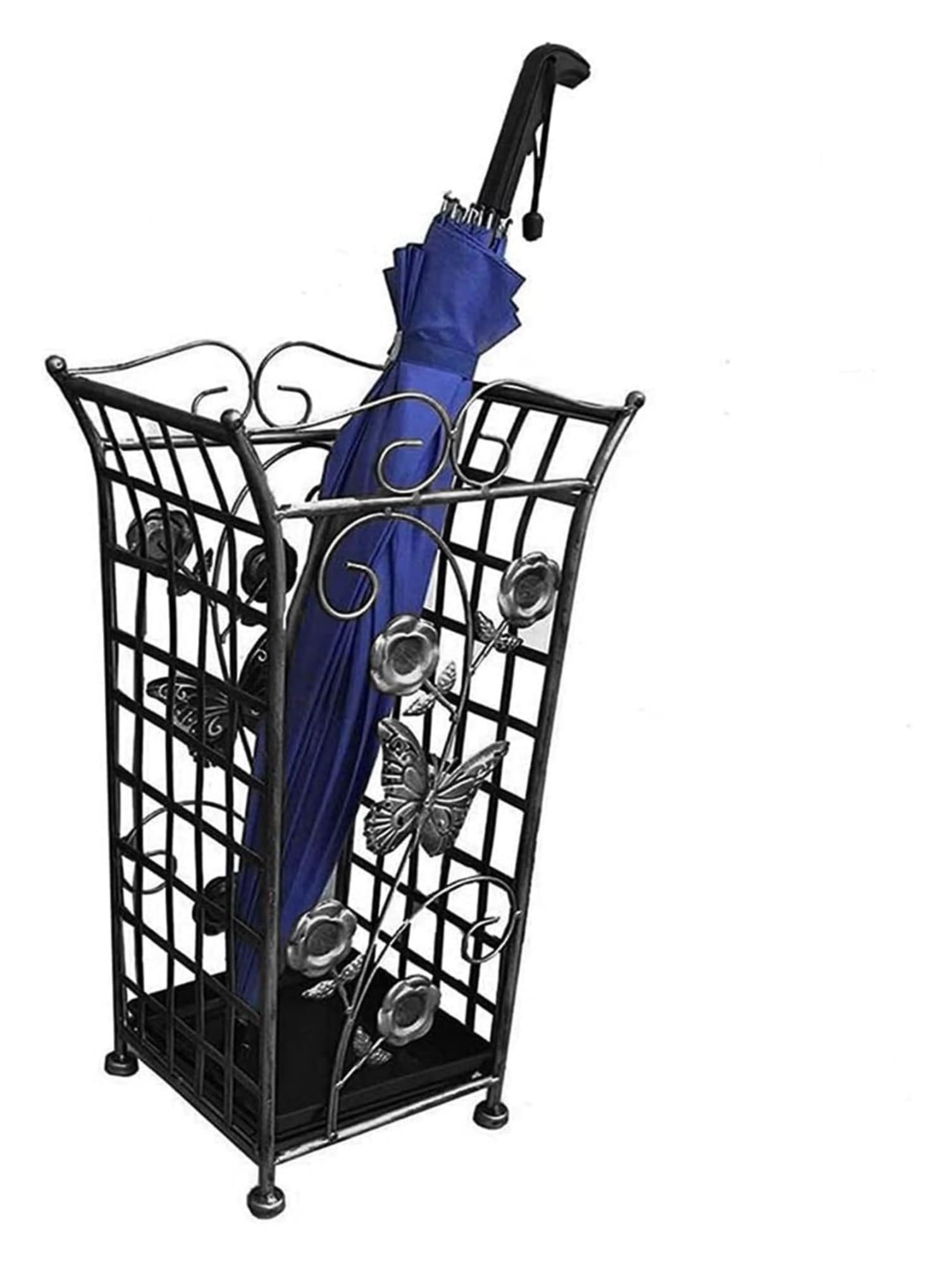 DFGHNBVC European Wrought Iron Umbrella Stand - Creative Storage Rack For Hallway, Entryway, Hotel Indoor Decoration - Stylish Umbrella Holder For Home Nization