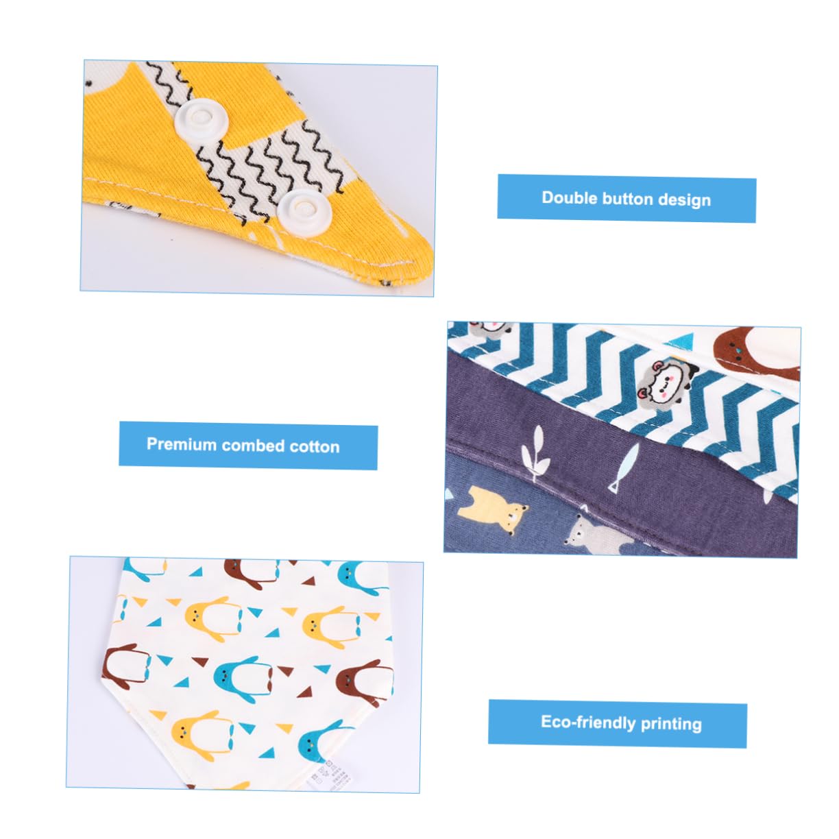 ibasenice 15piezas Baberos De Saliva Para Bebés Toallas Infantiles Triangulares De Bandanas Ajustables Para Alimentación y Bebés Recién Nacidos
