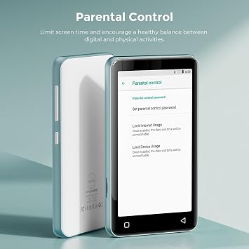 innioasis G1 Kids MP3 Player with Bluetooth, WiFi, 16GB Android MP4 Player, 4-Inch Full Touch Screen, Supports Spotify, Pandora, Tidal, Deezer, Amazon Music (Teal)