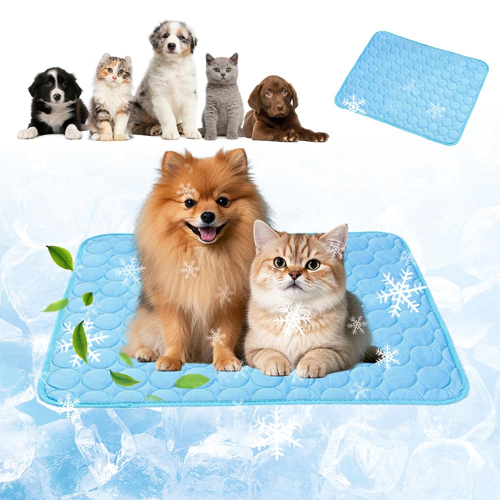Kühlmatte für Hunde Katzen, Selbstkühlende Matte Katze,Hundekühlmatte Selbstkühlend,Kühldecke für Katzen Summer Pet Ice Pad,Die Innovative Kühlmatte Atmungsaktive EIS für,Fußboden,Hundebett