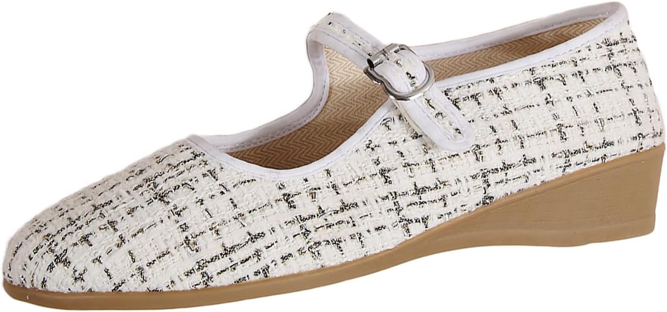 Women’s Mary Jane Flats Comfortable Slip-on Flats Round Toe Dressy Ballet Shoes for Women