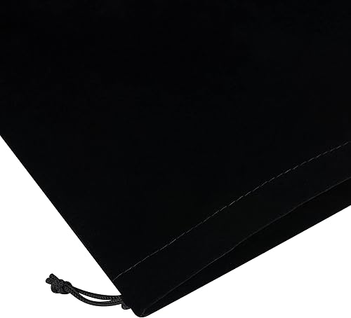 Miniatura 10 de Bolsas de regalo de terciopelo con cordón - Venta al por mayor (5 x 7 pulgadas, paquete de 50, negro)