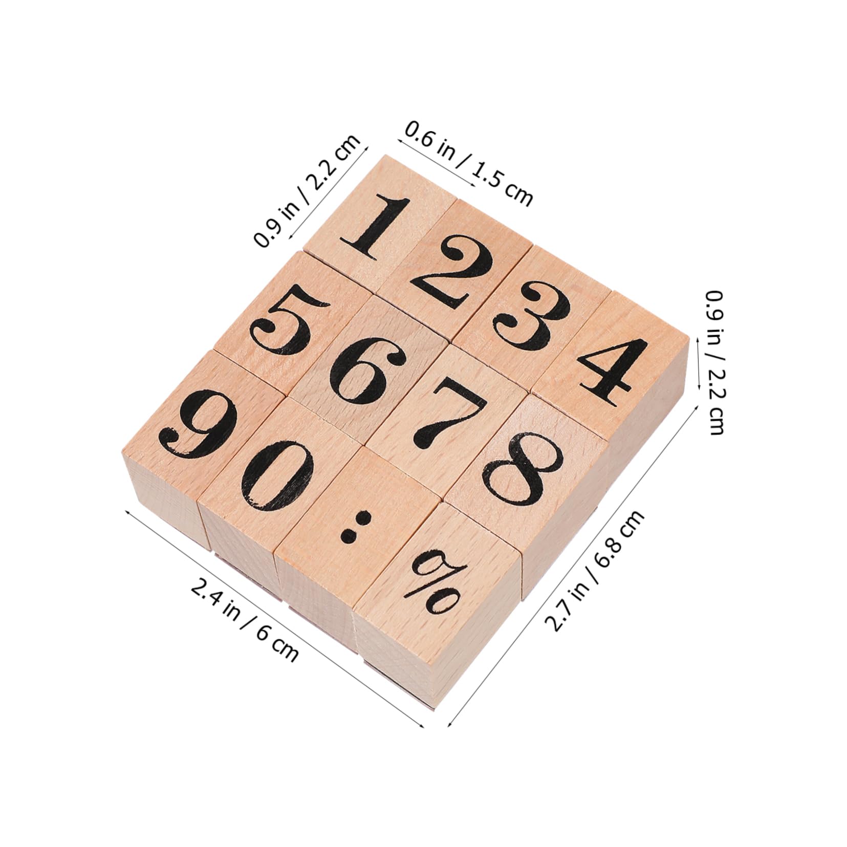Operitacx 4juegos Sellos De Goma De Madera Para Manualidades Estampado De Números Árabes Para Tarjetas Álbumes y Decoración Personalizada