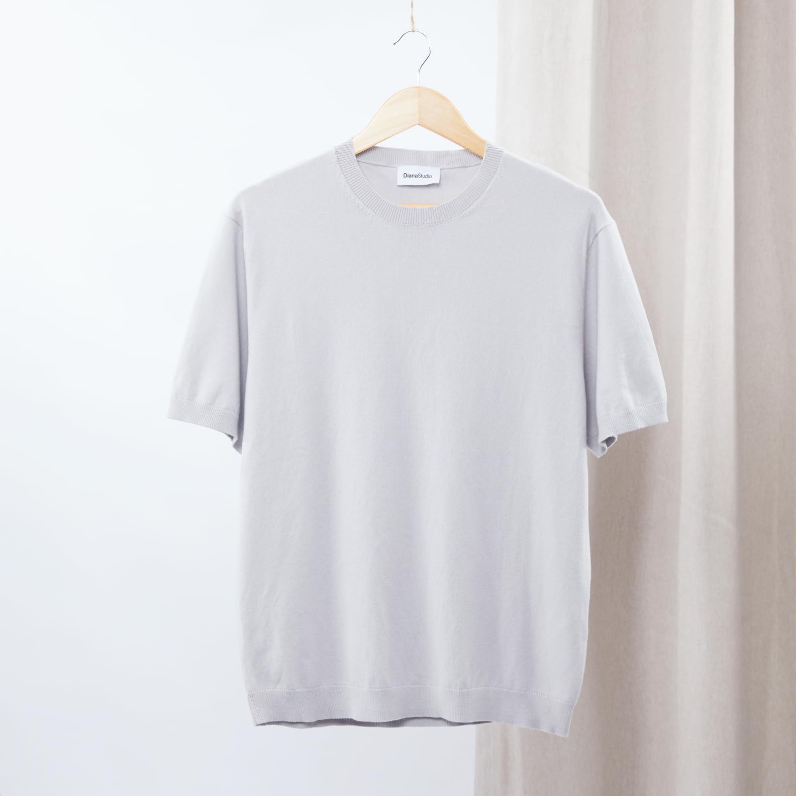 Diana Studio, T-Shirt in Maglia - Uomo, Cotone, Maniche Corte, Casual Fit