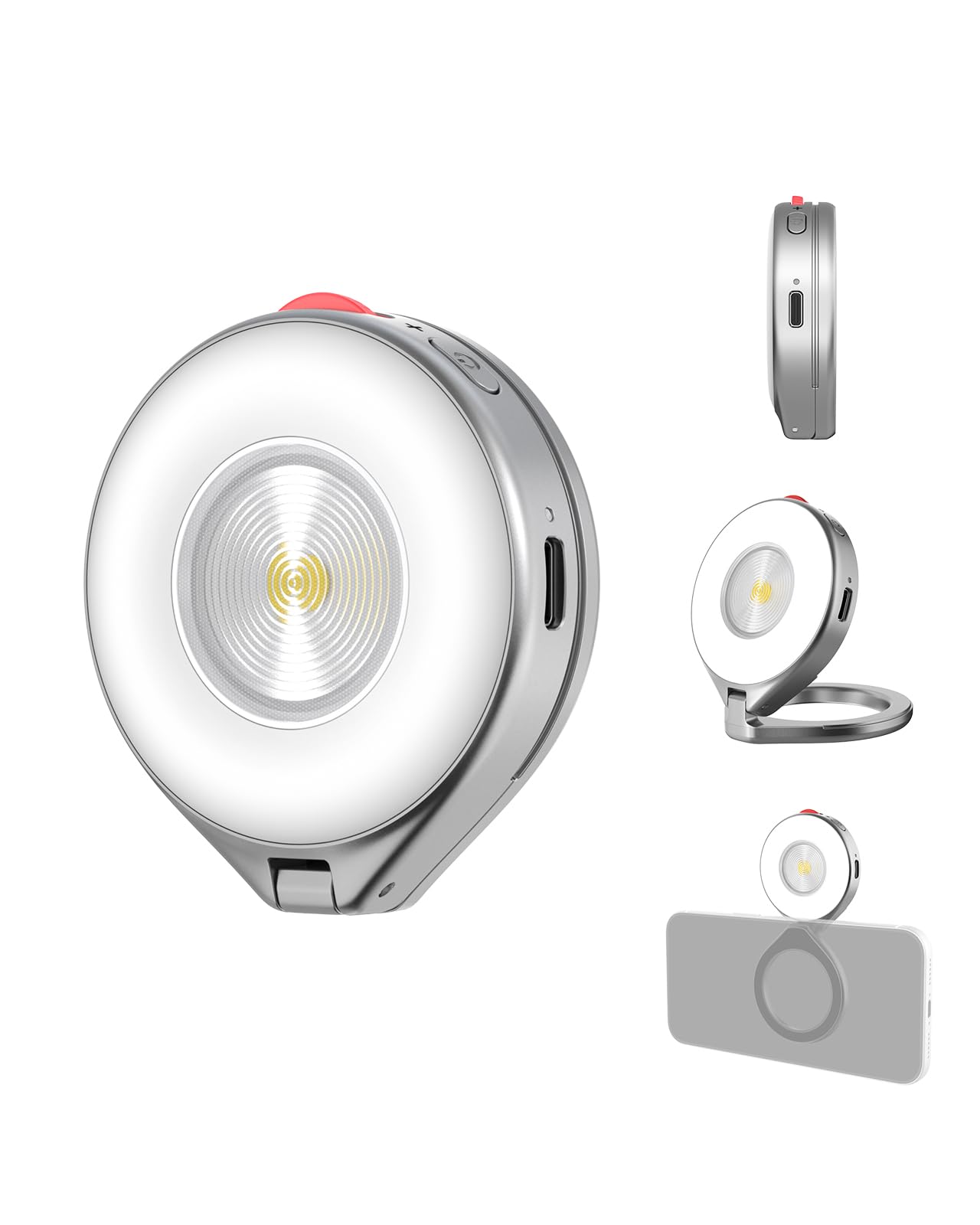 TELESIN ERGRIP 調光LEDライト付き Amazon.co.jp: TELESIN 2in1 マグネット式 スマホライト&スマホ