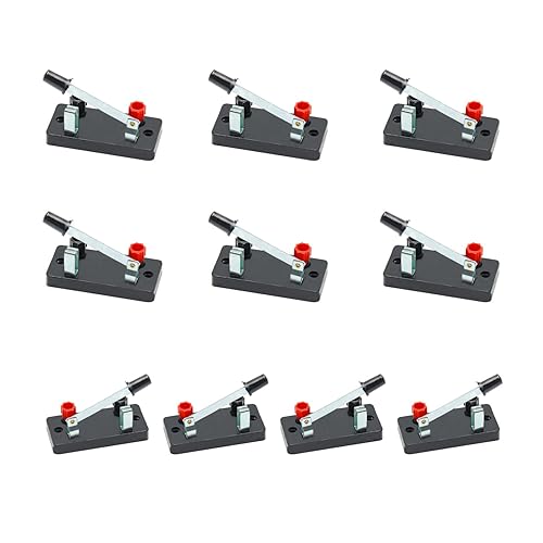 Miniatura 7 de Felect - Interruptor educativo de un solo polo para cuchillo, equipo de laboratorio de física, interruptor de tiro único (SPST)