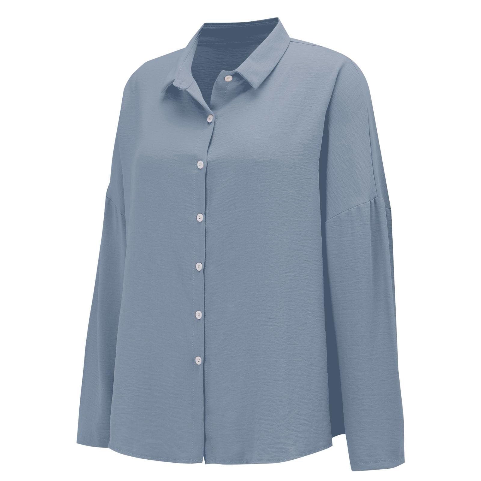 Camisas de lino con botones para mujer, de verano, con solapa, manga larga, cuello holgado, muselina, a la moda, clásicas, ligeras, de algodón, ropa de gasa de gran tamaño