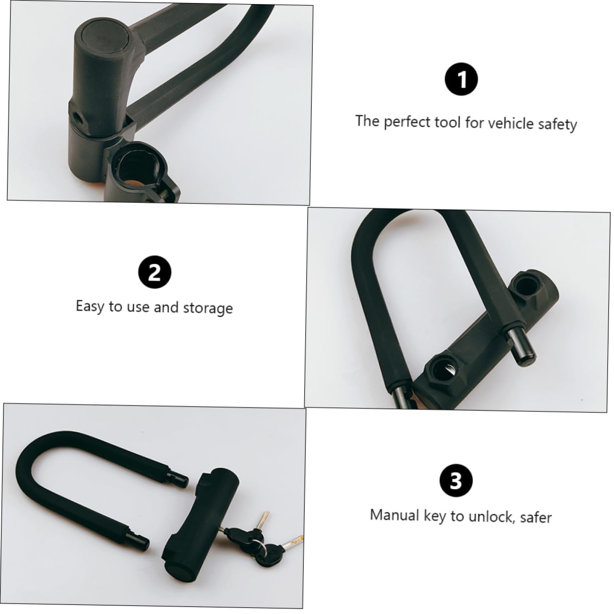 Milisten Candado de Seguridad para Bicicletas u Profesional Bloqueo sin Llave y Alta Resistencia para Terreno Scooter al Aire Libre