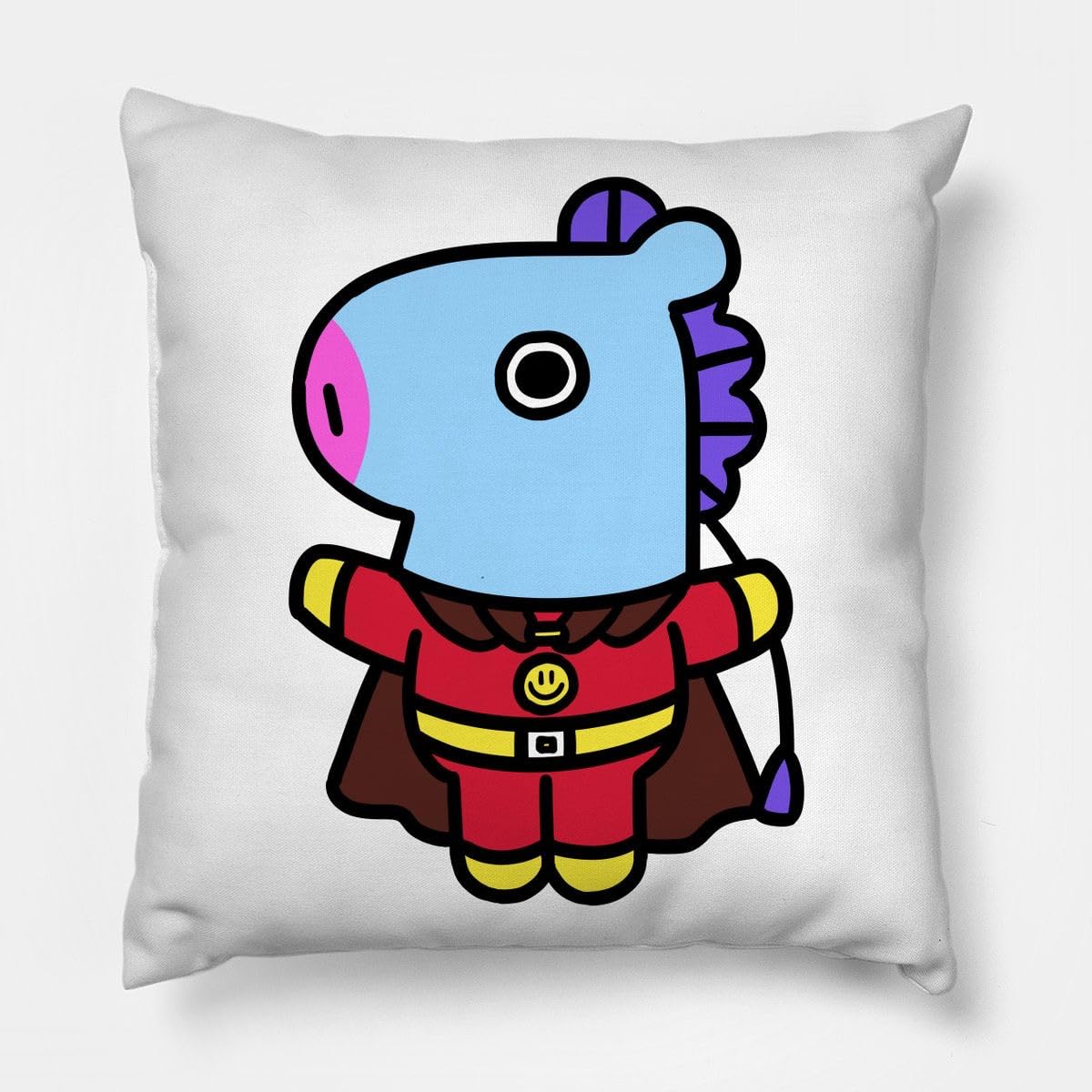 CRAFT MANIACS BT21 Best Cartoon Best Art 16 * 16 Pillow with Filler Inside (MANG The SUPERHERO ART)