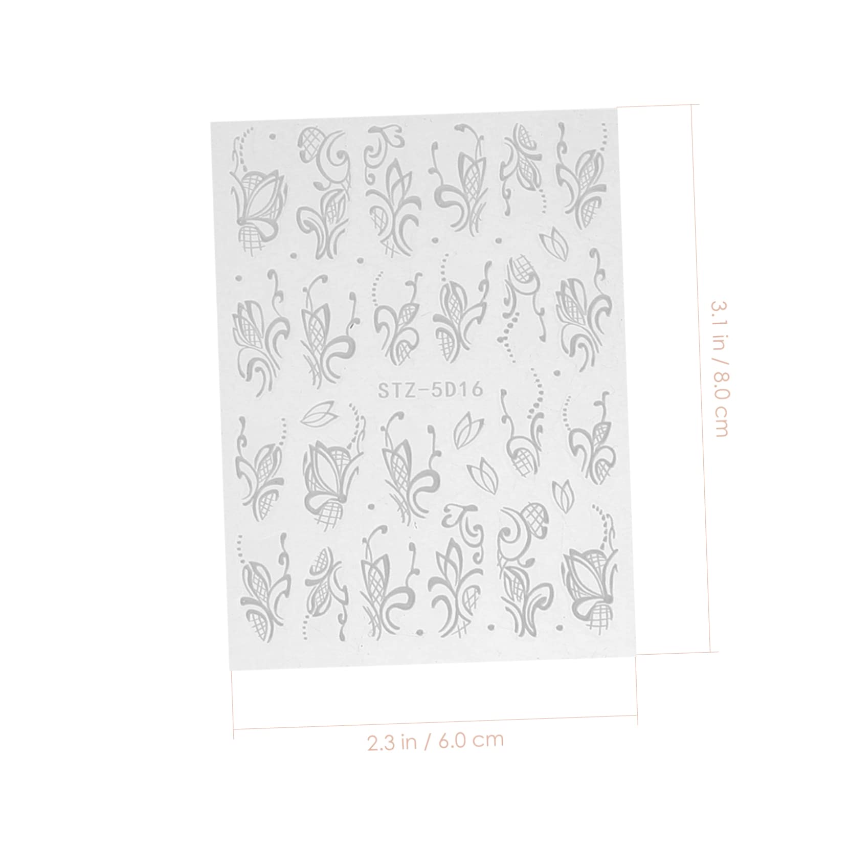5 Set Adesivi Per Unghie Embossed Nail Art Stickers Per Unghie E Dita Per Eventi E Feste Facili Applicare E Rimuovere Adatti Occasione 8 Fogli*5