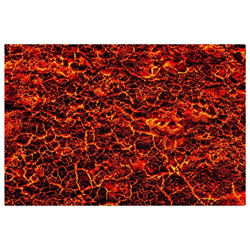 Set de table de qualité supérieure Lava Red Magma design moderne pour décoration chic - 2
