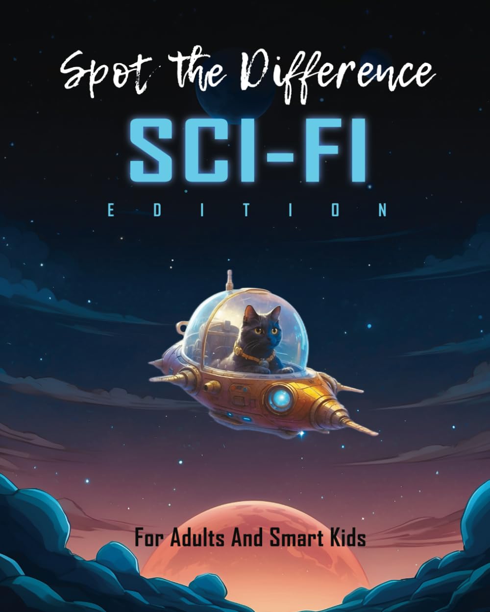 Spot the Difference Sci-Fi Edition: a Picture Puzzle Book for Adults and Smart Kids