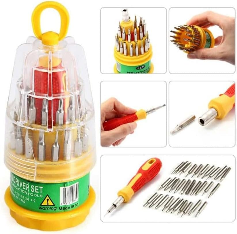Oblivion Screw Driver Kit – Magnetic 31 in 1 Screwdriver Tool Set, Repairing Tools for Electronics & DIY Home Use – Compact, Portable & Multi-Head Bit Set for DIY Repairs and Maintenance (Pack of 1)