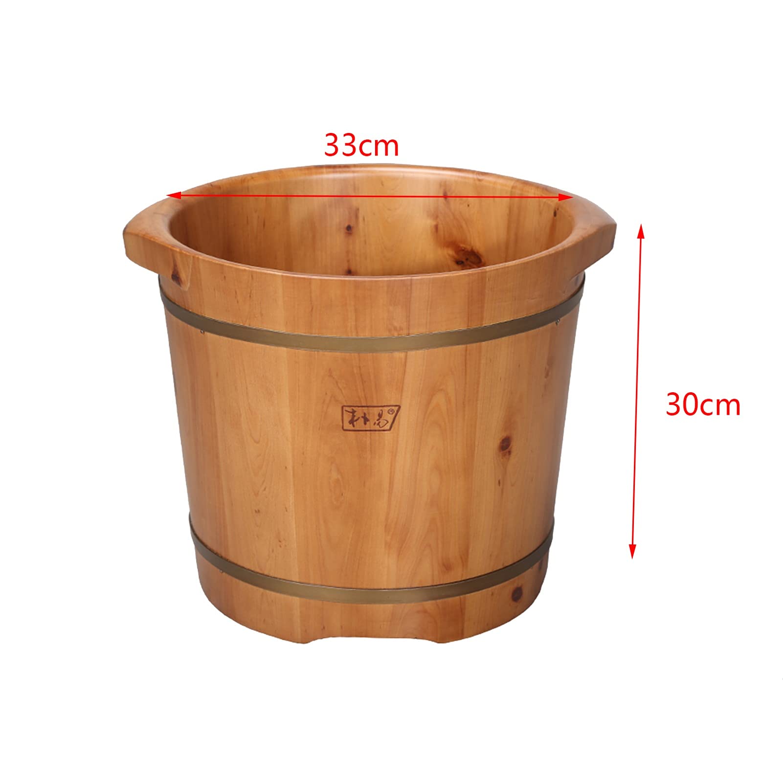Axdwfd Pediluvio Vasca a Pedale in Legno massello, Bagno riscaldato Bagno a Pedale Barrel Oak Barrel Spa Massaggio Piedi Bagno Barilotto Liscio e Delicato Pedicure Barilotto