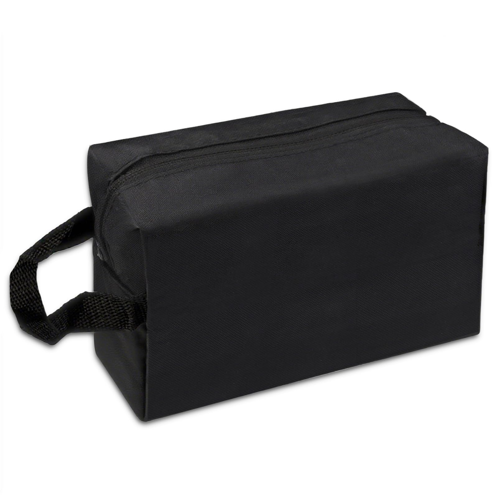Borsa Da Toilette Da Viaggio - Beauty Case Organizer, Tessuto Oxford Impermeabile, Nero, 19x12x7cm - Foto 7