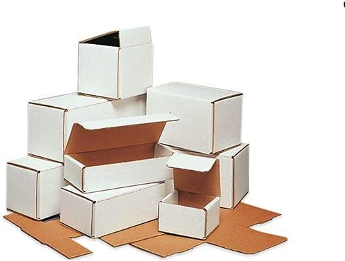 Secure Seal Cajas de envío – Sobres de 5 x 4 x 2 pulgadas – Embalaje de cartón corrugado plegable blanco para correo, mudanza, almacenamiento y