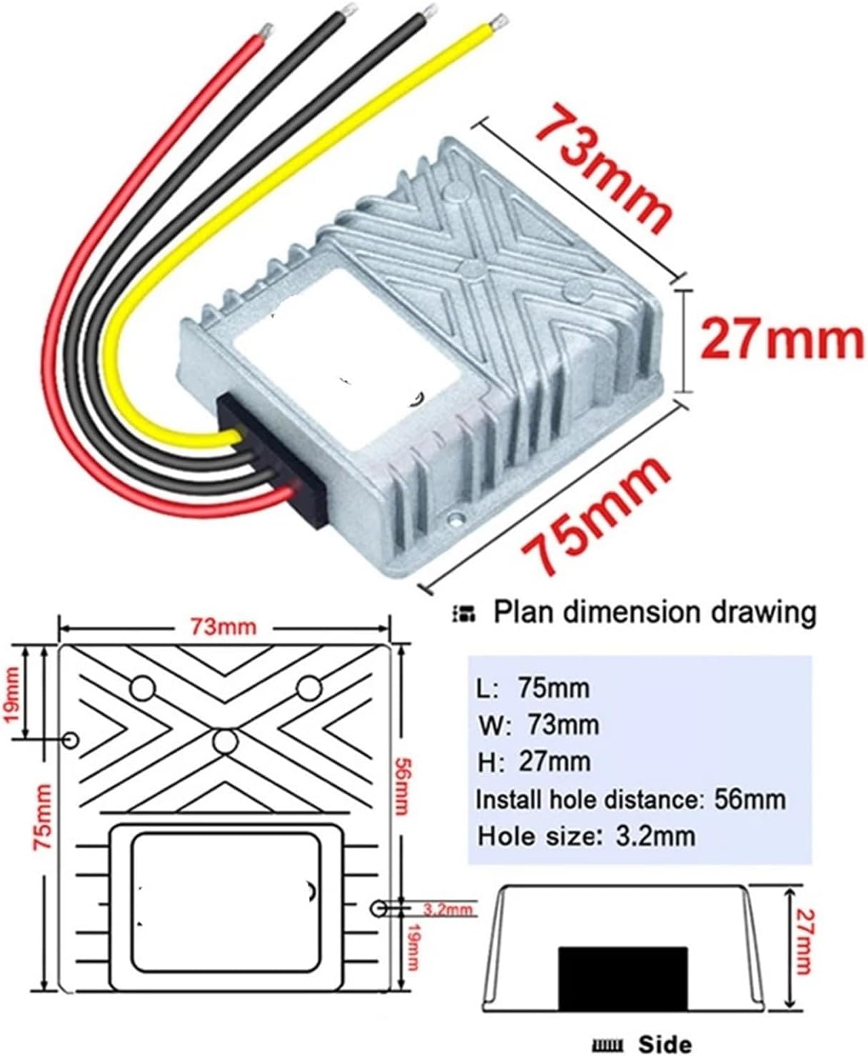 降圧コンバータ 12V/24V から 3.3V/3V/3.7V/4.2V/6V/7.5V/9V