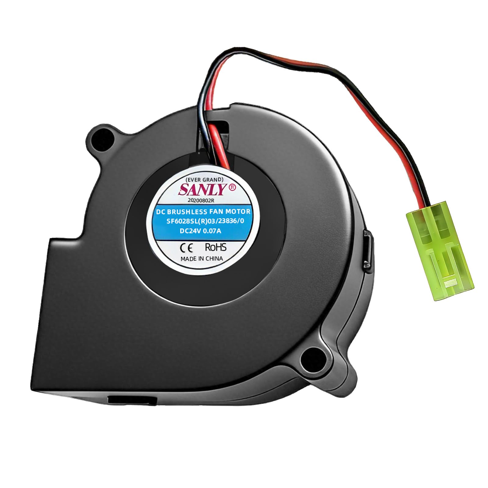 Electric Fire Fan Motor Unit, Brushless Fan Motor DC24V 0.07A Model SF6028SL(R) Compatible with Dimplex Wall Fire, DNV20AB and Other Models