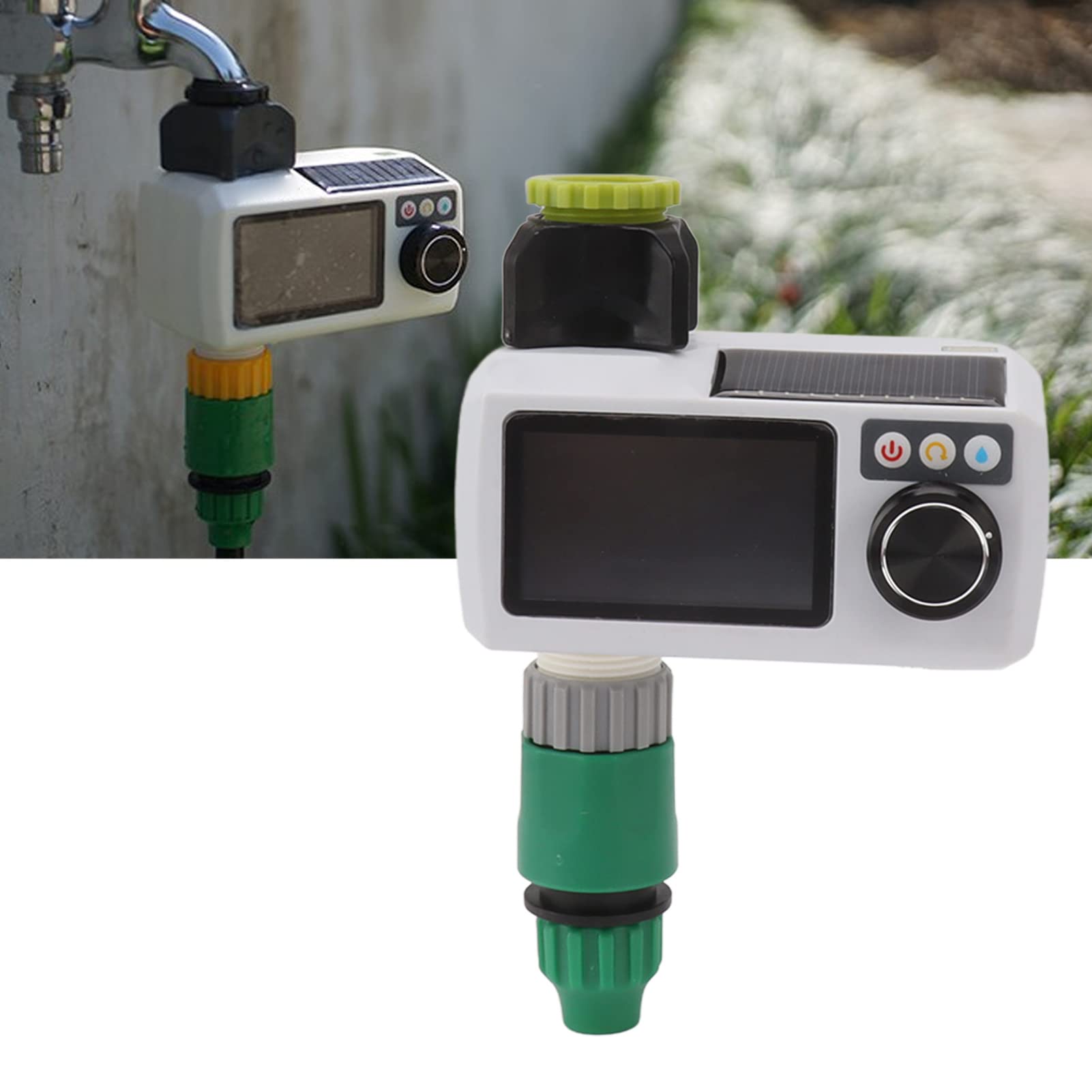Temporizador de Riego Automático con Protección IP68 para un Riego Eficiente del Jardín, Material ABS, Batería Recargable de 700mAh, Ideal para Terrazas y Huertos