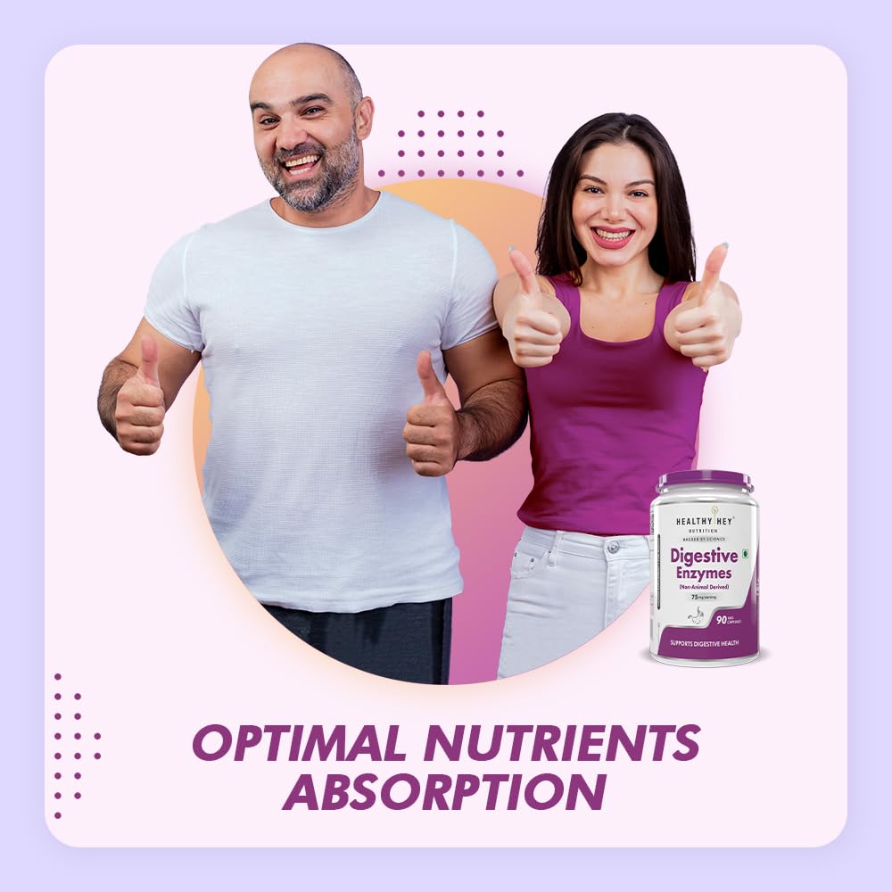 HealthyHey Nutrition Digestive Enzyme - Multi-Enzyme Complex -Support Digestive Health - 90 Vegetable Capsules 3